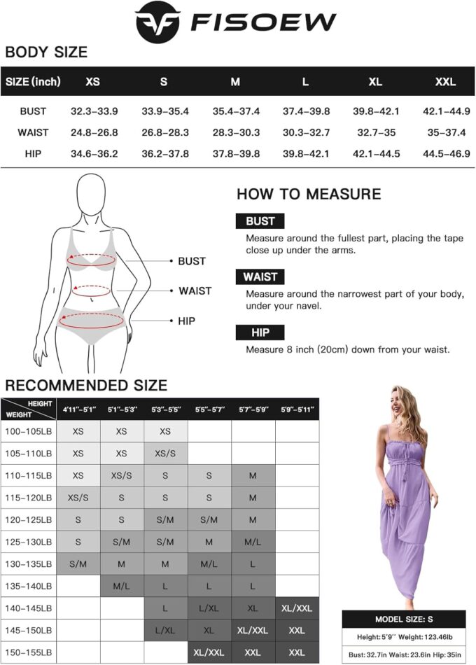 Fisoew Women's Spaghetti Strap Maxi Dress Summer Sleeveless Side Cut Out Dress Casual Boho Backless Flowy Long Dresses – Bild 6