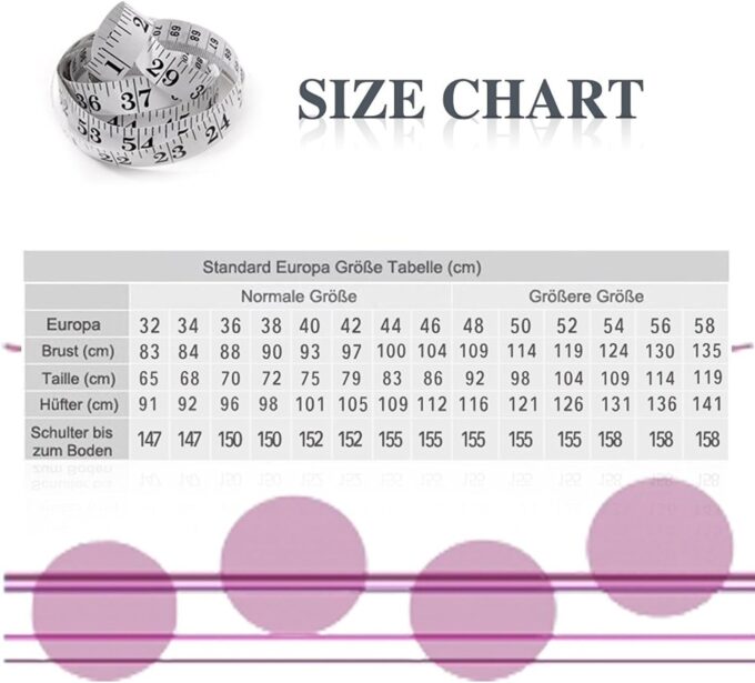 PSFVHHQI Hochzeitskleid Brautkleider Langarm V-Ausschnitt Standesamt Brautmode Brautkleider, White 14, 44 – Bild 6