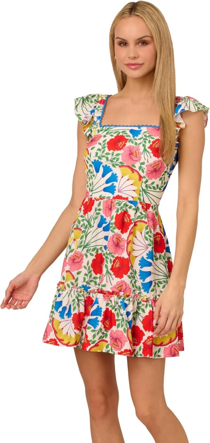 Adrianna Papell Women's Day to Dinner Vacation Special Occasion Dress Baby Bridal Shower