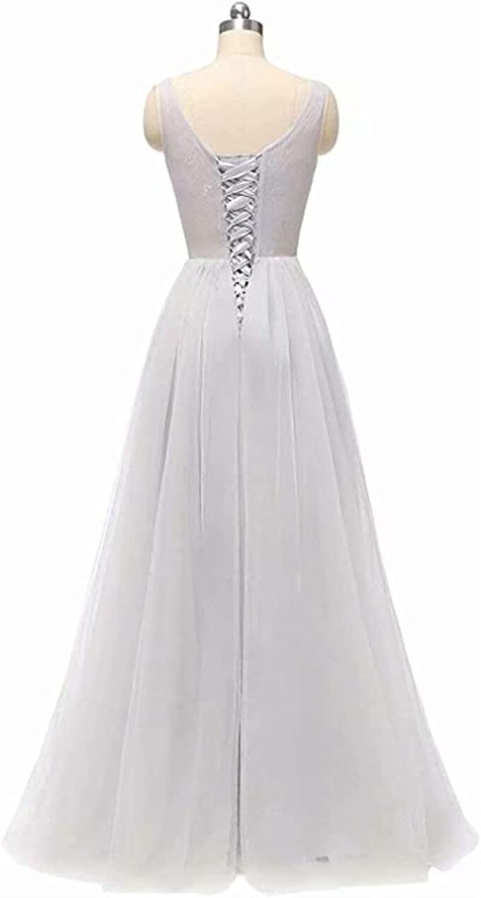 CLLA dress Damen Abendkleider V-Ausschnitt Ballkleid Elegant für Hochzeit Appliques Brautkleid Lang Brautjungfernkleider – Bild 3
