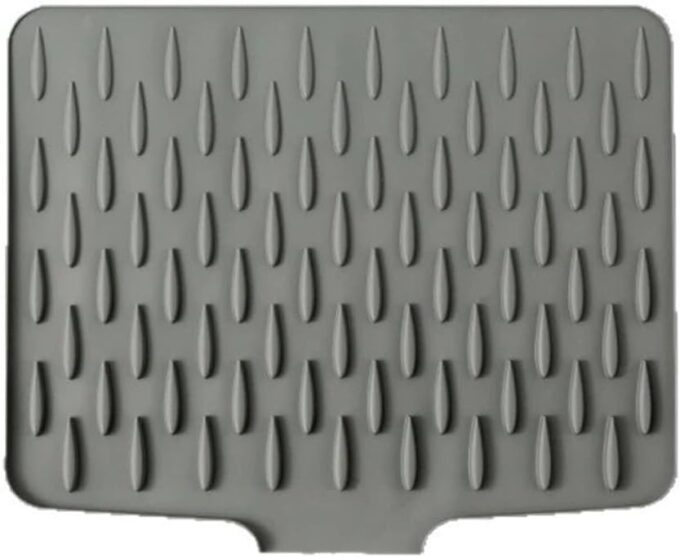 Silikon-Abtropfmatte, Arbeitsplattenschutz mit effektiver Wasserumleitung und rutschfestem Design