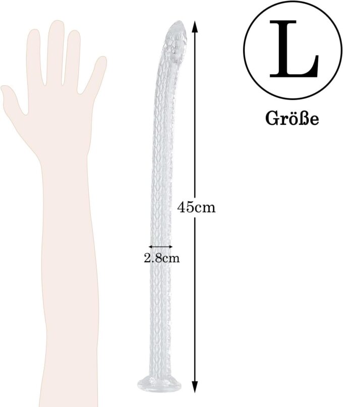 BDSMYEE Anal Dildo extrem lang,45 CM realistische Dildos Monster Dildo mit Saugnapf,Dildoschwanz für Frauen Männer,erotisches Sexspielzeug für Paare extrem sex (L) – Bild 2