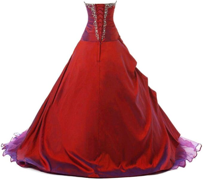 Zorayi Damen Trägerlos Trägerlos Langee TAFT Abschlussball Kleid Ballkleid Promkleider – Bild 2