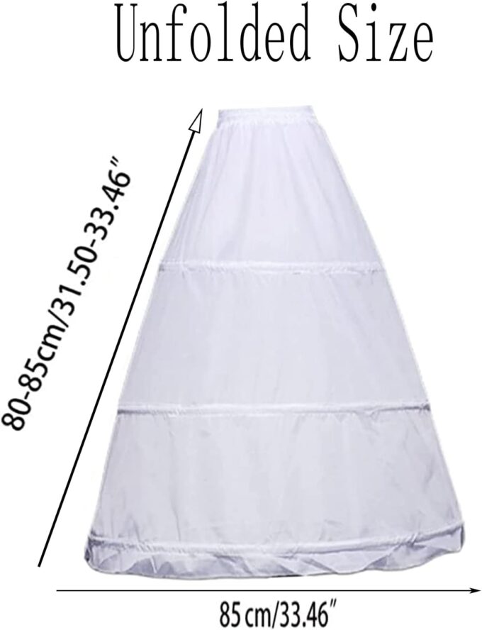 Petticoat Unterrock, Krinoline , Kleid, 3 Ring Verstellbarer Petticoat, Unterrock Damen Reifrock, Brautkleider Petticoat, für Brautkleider Abschlussball – Bild 2