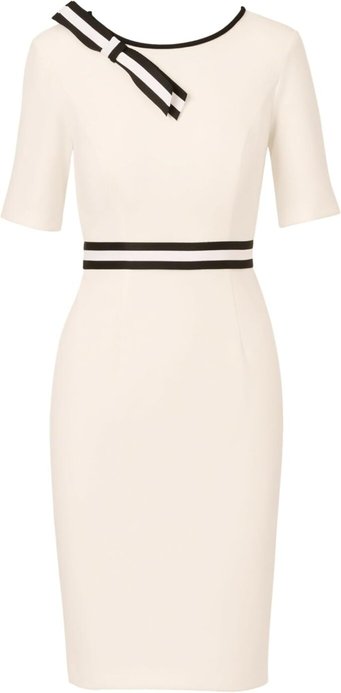 Adrianna Papell Women's Crepe Ribbon Short Dress