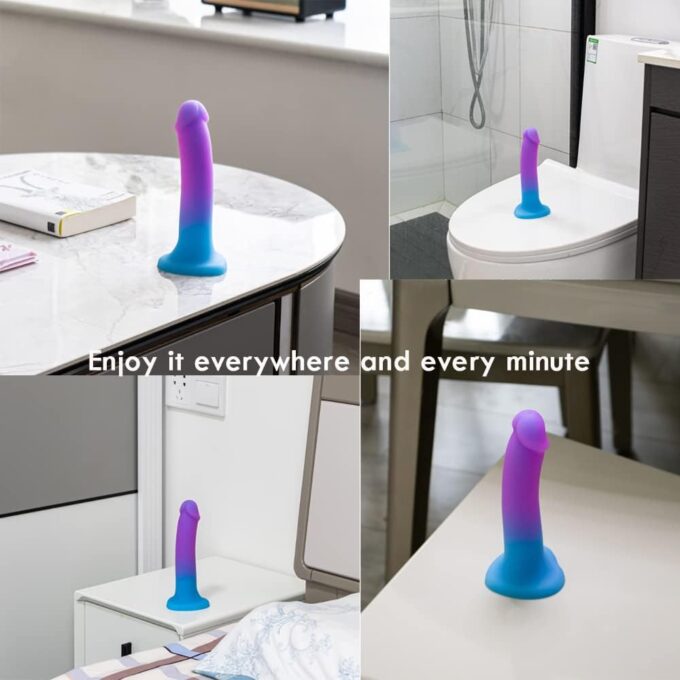 20CM Realistische Dildo aus Flüssigsilikon, Penis mit starkem Saugnapf für Vaginal und Anal Sex, Sexspielzeug für G-Punkt und Prostata-Orgasmus,Analdildos kompatibel mit Umschnallgurt – Bild 6