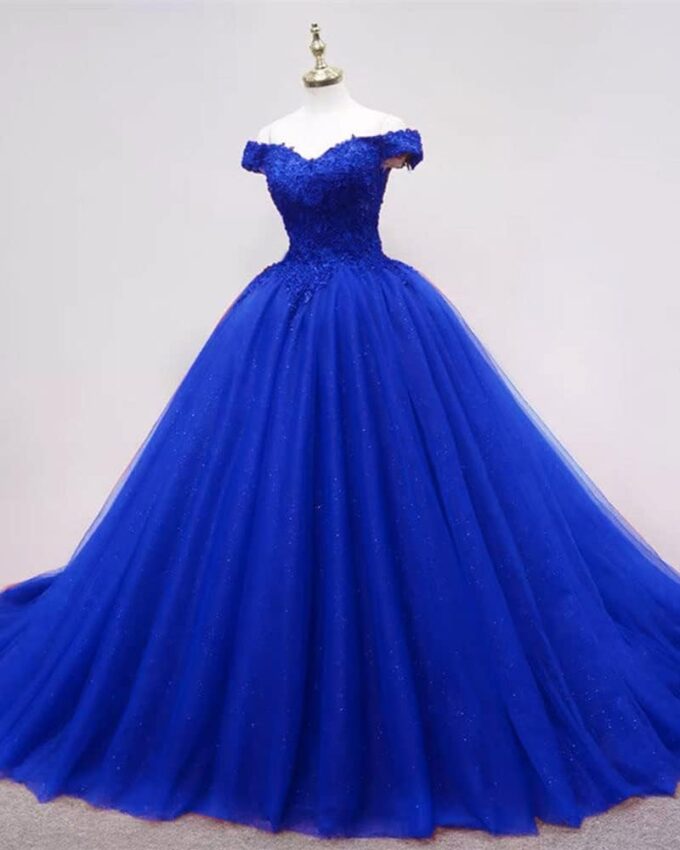 JAEDEN Quinceanera Kleider Damen Prinzessin Ballkleider A-Linie Lang Abiballkleider Tüll Cinderella Abschluss Kleid – Bild 5