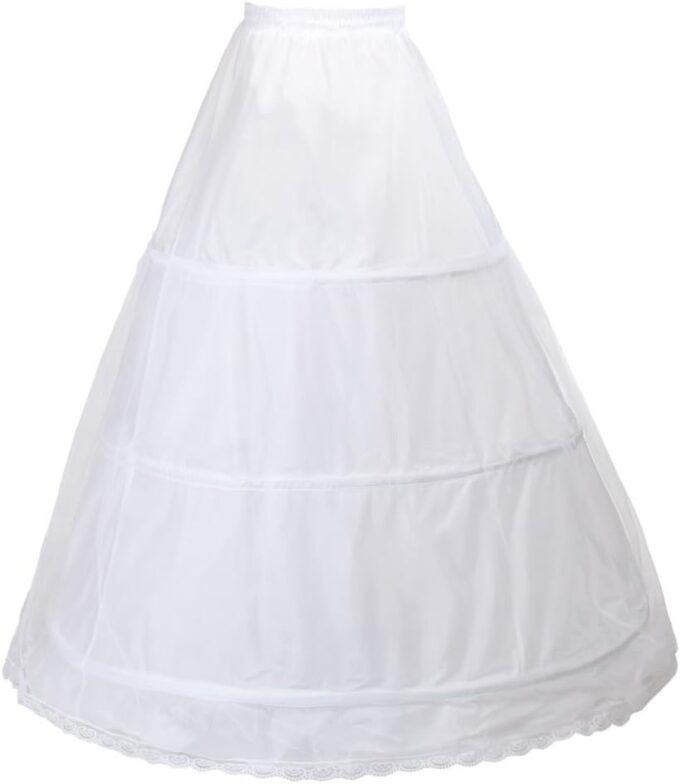 TUKA Reifrock 3 Ring verstellbar, Underskirt Unterrock, Petticoat Krinoline, verfügbar Größen, TKB0005