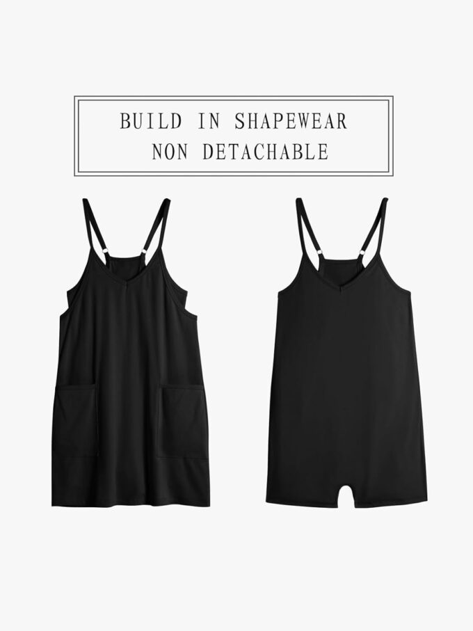 TARSE Athletic Dress for Women Casual Sleeveless Spaghetti Strap Sundress Workout Short Tennis Dress with Pockets – Bild 4