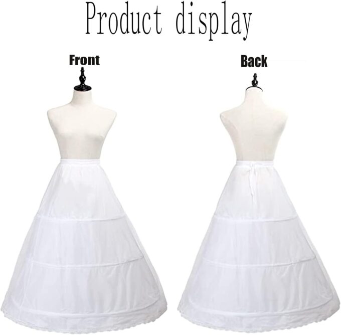Petticoat Unterrock, Krinoline , Kleid, 3 Ring Verstellbarer Petticoat, Unterrock Damen Reifrock, Brautkleider Petticoat, für Brautkleider Abschlussball – Bild 6