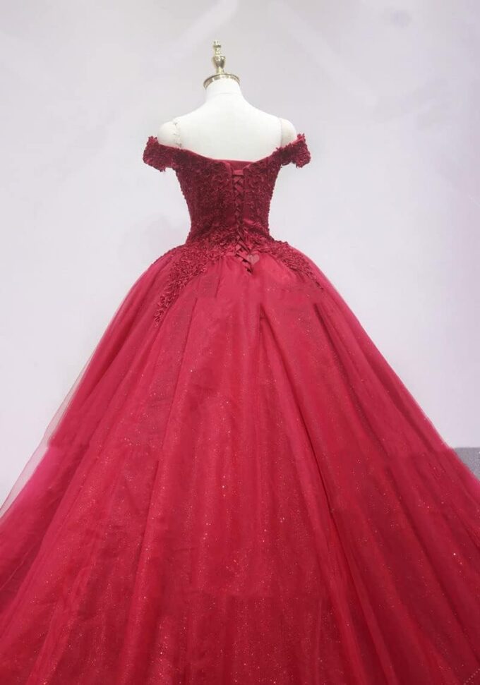 JAEDEN Quinceanera Kleider Damen Prinzessin Ballkleider A-Linie Lang Abiballkleider Tüll Cinderella Abschluss Kleid – Bild 2