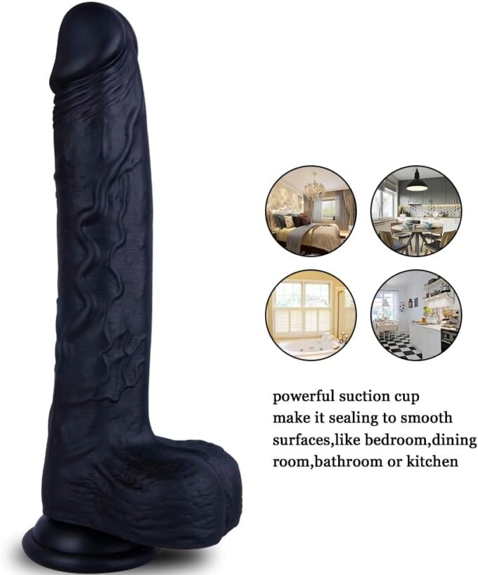 Realistischer Dildo 25,5 CM Riesiger Körpersicheres Material penis dildoMit Starkem Saugnapf XXL-Sexspielzeug Analdildo Perfekt Echte Adern Und Erhabene Hoden – Bild 4