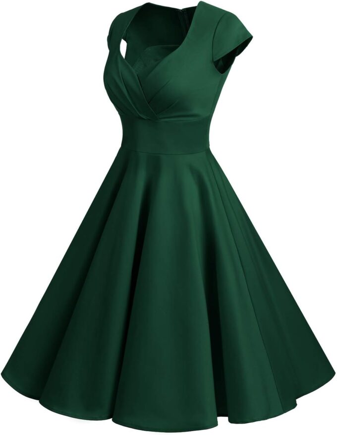 Bbonlinedress Women Short 1950s Retro Vintage Cocktail Party Swing Dresses – Bild 2