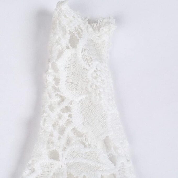 YOUCAI Damen Abendkleider Hochzeitskleid V-Ausschnitt Romantisches Elegant Partykleid Lang Spitze Maxikleid Brautkleider – Bild 6