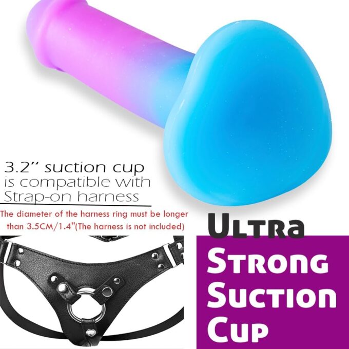 20CM Realistische Dildo aus Flüssigsilikon, Penis mit starkem Saugnapf für Vaginal und Anal Sex, Sexspielzeug für G-Punkt und Prostata-Orgasmus,Analdildos kompatibel mit Umschnallgurt – Bild 5