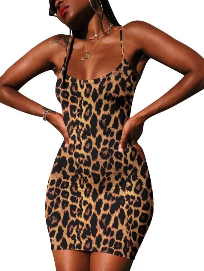Nimsruc Women Sexy Bodycon Mini Dress Summer Short Backless Spaghetti Strap Dresses – Bild 3