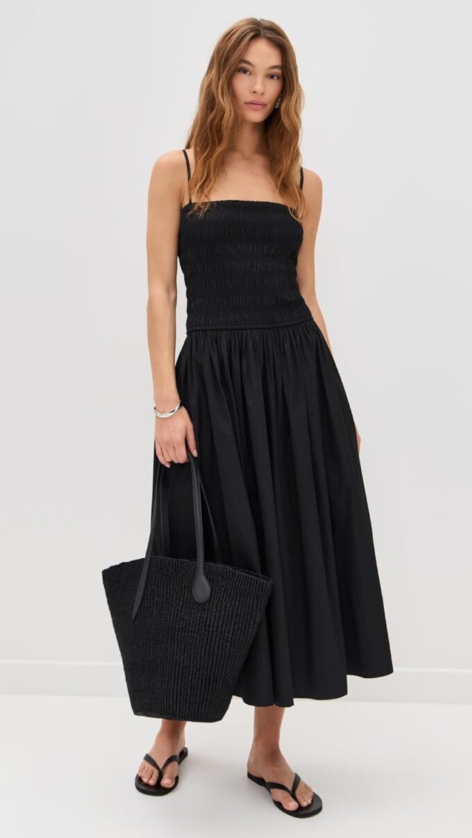 Madewell Women's Poplin Smocked Maxi Dress – Bild 5