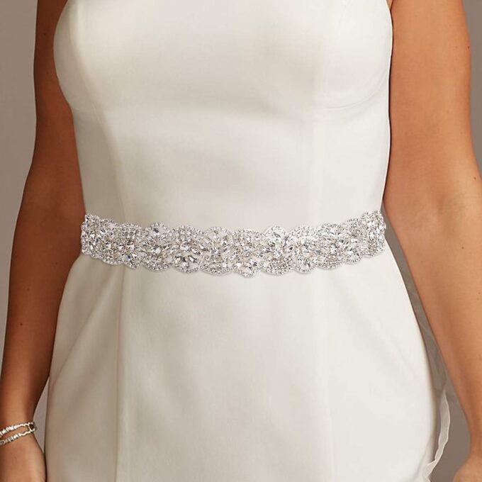 EVER FAITH Braut Gürtel Hochzeit Kristall Schärpe für Brautjungfernkleider Brautkleid Ballkleid Abendkleider – Bild 2