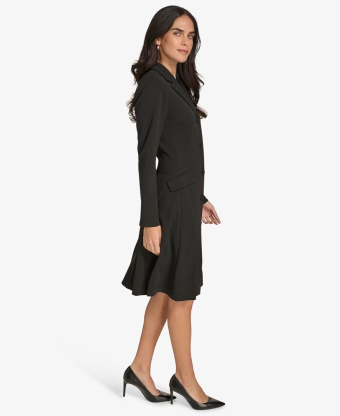 Calvin Klein Damen Pocket Career Jacket Dress Kleid, Schwarz, 38 – Bild 3