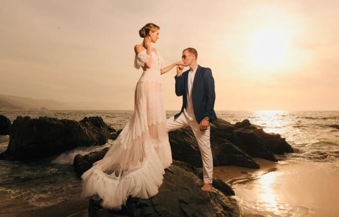 Women's Wedding Dresses Chic Lace Evening Dresses V Neck Ruffle Sleeves Beachy Boho Outdoorsy Wedding Gowns – Bild 5