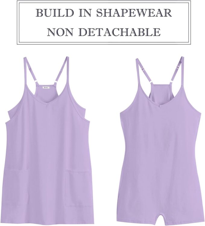 ANRABESS Women Athletic Dress Summer Tennis Workout Active Sports Mini Romper Dress Built in Shorts Travel Vacation Clothes – Bild 6