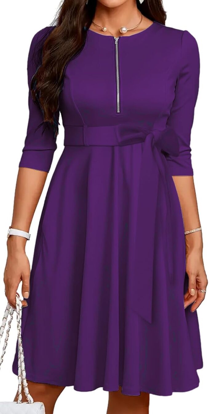Casual Dress for Women Sexy A Line Flowy Dresses Long Midi Dress – Bild 6