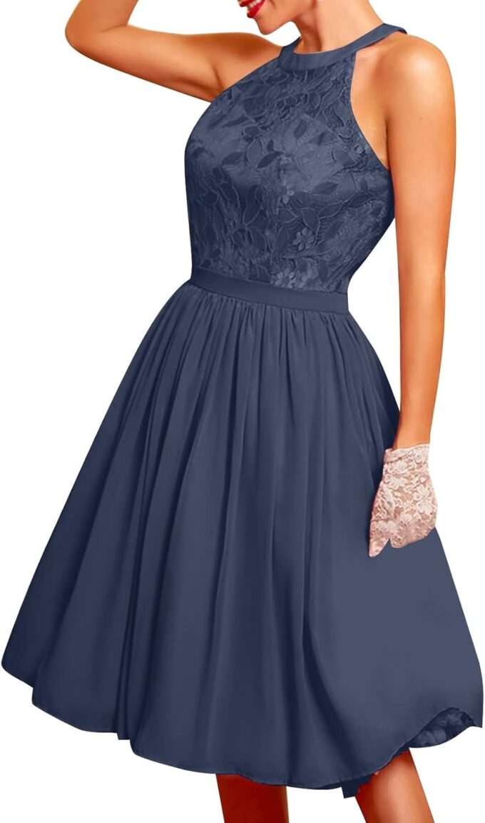 Cocktailkleid Glitzer Kleid Ball Kleider Brautjungfernkleid Konfirmationskleider Brautmutterkleider Kleider Elegant – Bild 2