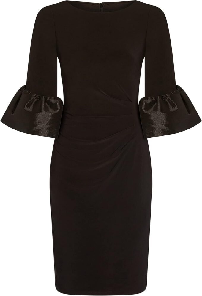 Adrianna Papell Damen Kurzes, Drapiertes Jersey Kleid – Bild 5