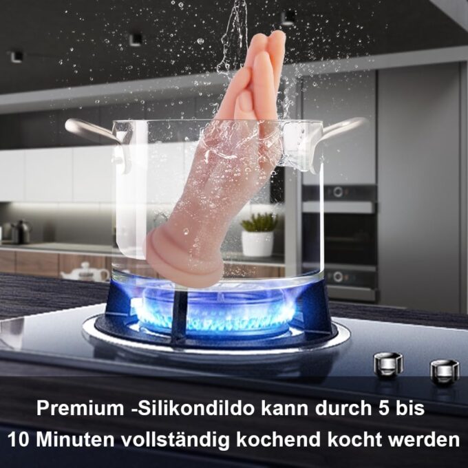 Realistischer Handdildo 24,5 cm großer flüssigem Silikon-Fisting-Dildo mit leistungsstarkem Saugnapf Monsterfetter Faustdildo für vaginale und anale Sexspielzeug für weibliches Vergnügen – Bild 4