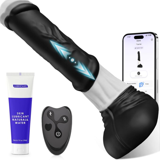 Fantasy Pferd Anal Dildo Heftiges StoBen Sexspielzeug Extrem,30CM Verdicken XXL Dildo Analvibratoren für Frauen, Analdildos Prostata Stimulation Männer mit 7 Stoßfunktion, Knoten Analplug