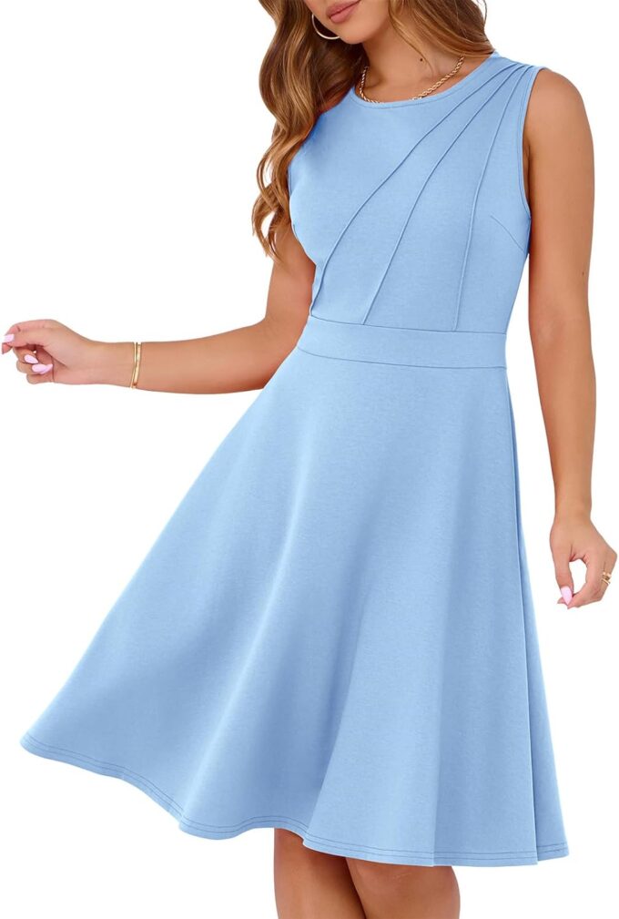 Fit and Flare Cocktail Dress for Women Wedding Guest Business Work Semi Formal A Line Dresses 2025 – Bild 2