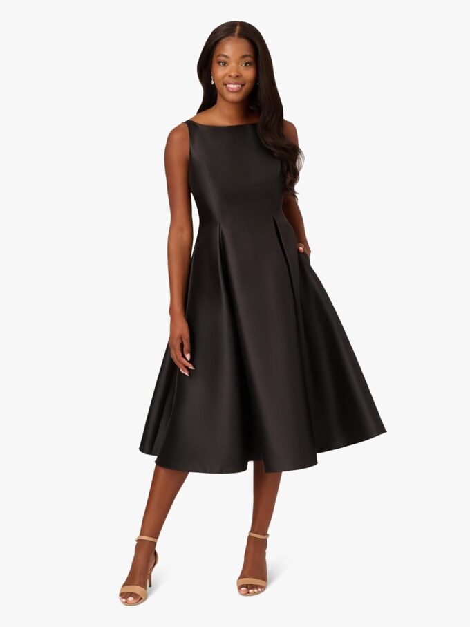 Adrianna Papell Women's Sleeveless Mid-Length Party Dress with V-Back – Bild 2
