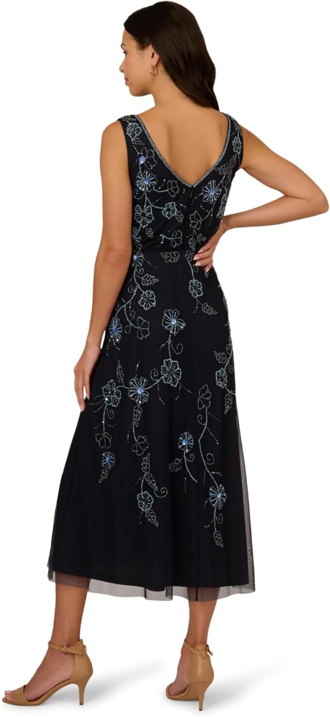 Adrianna Papell Women's Beaded Midi Dress – Bild 2