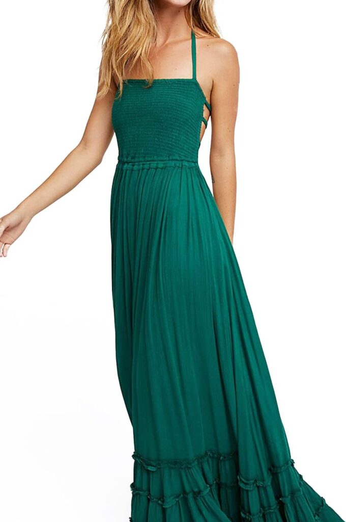 VERGOODR Women's Cotton Sexy Sleeveless Boho Beach Backless Long Bohemian Dress – Bild 5
