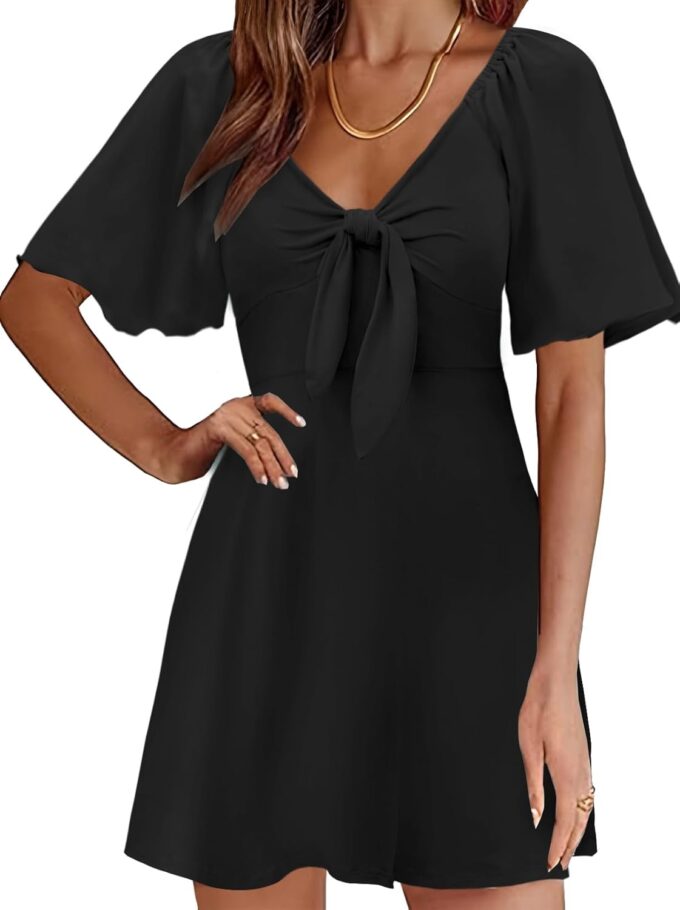 MixShe Summer Dresses for Women 2025 Elegant Classy V-Neck Dress S-XXL
