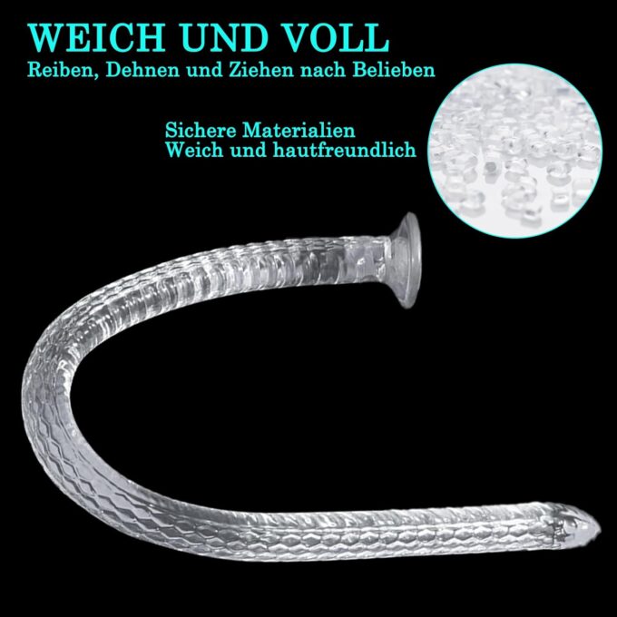 BDSMYEE Anal Dildo extrem lang,45 CM realistische Dildos Monster Dildo mit Saugnapf,Dildoschwanz für Frauen Männer,erotisches Sexspielzeug für Paare extrem sex (L) – Bild 3