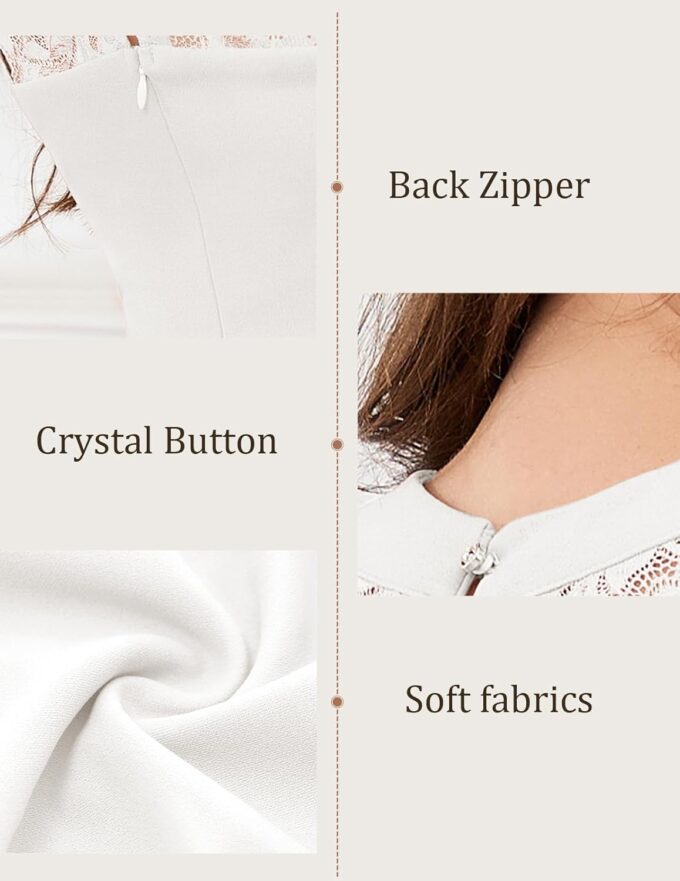 Bbonlinedress Abendkleider elegant für Hochzeit gast festliches Kleid Damen Neckholder Konfirmationskleider Jugendweihe Brautjungfernkleider Cocktailkleid Partykleid – Bild 7