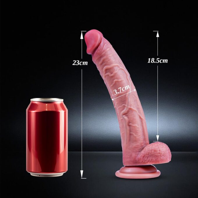 Realistischer 23cm Silikon riesen Dildo, lebensechter Silikondildo mit starkem Saugnapf, realistischer Penis, G-Punkt-Stimulations-Langdildo, tragbarer Langdildo, geeignet für Männer, Frauen und Paare – Bild 4