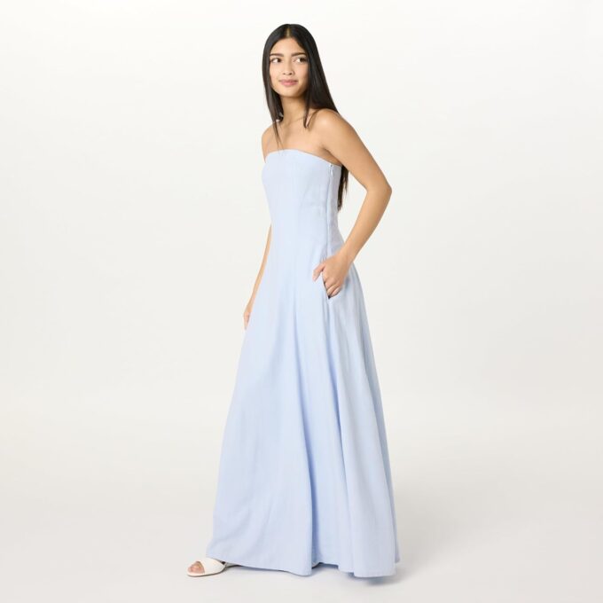 The Drop Women's Carlota Strapless Linen Maxi Dress – Bild 4