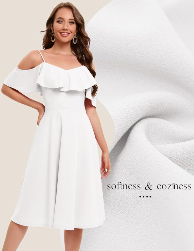 Bbonlinedress Kleid Damen Schulterfrei elegant Trägerkleid festliches Party Cocktailkleid – Bild 5
