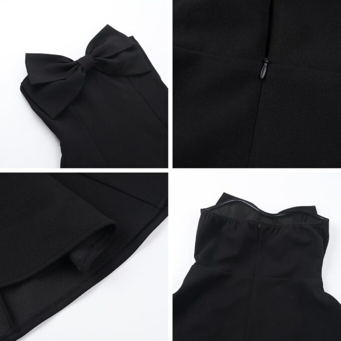 JUMISEE Women's Elegant Bow Strapless Homecoming Dress A Line Swing Tube Mini Dress Short Evening Party Prom Dress – Bild 6