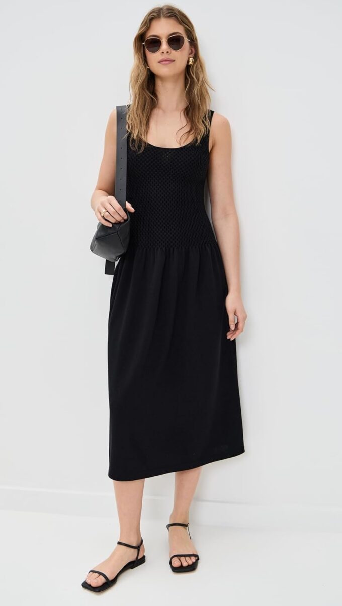 Theory Damen Texture Dress Lässiges Kleid – Bild 2