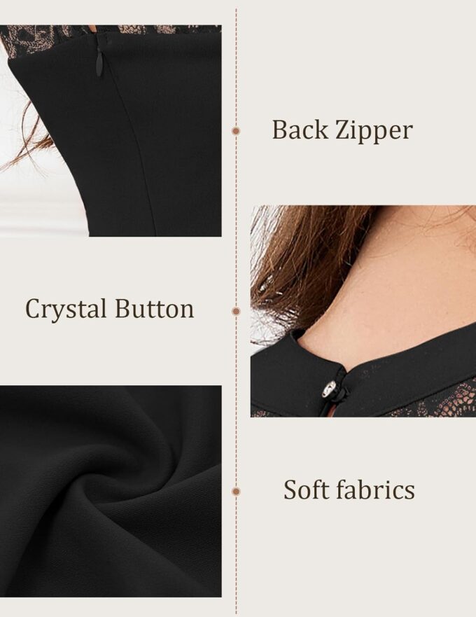Bbonlinedress Women Cocktail Prom Wedding Dress Halter Lace Evening Party Short Vintage Homecoming Dresses – Bild 7