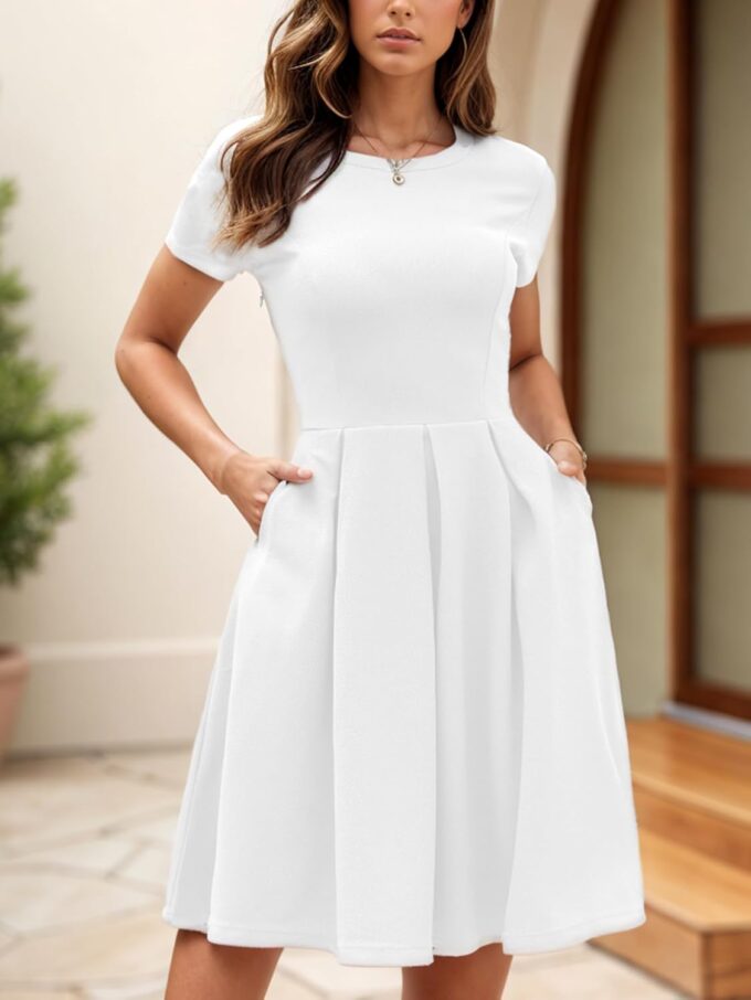 oxiuly Summer Dresses for Women 2024 Party Church Bridesmaid Graduation Dress with Pockets S253 – Bild 4