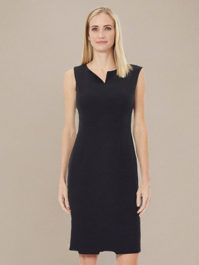 Kasper Damen Etuikleid mit Ausschnitt und Stangenbesatz Kleid – Bild 4