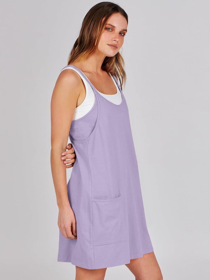 ANRABESS Women Athletic Dress Summer Tennis Workout Active Sports Mini Romper Dress Built in Shorts Travel Vacation Clothes – Bild 4