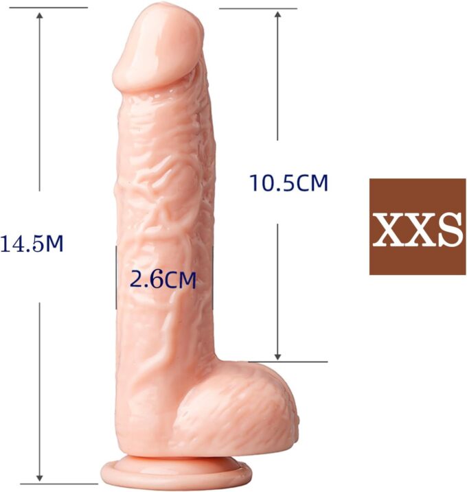 Realistischer Dildo Analdilos Herren Dildos mit Saugnapf,7 Größen Buttplug,Diloschwanz für Frauen Männer,Anal Plug Anal Dildo Klein Groß xxl,Penis Masturbieren für Männer,Po Dusche Analplug (Real-XXS) – Bild 5