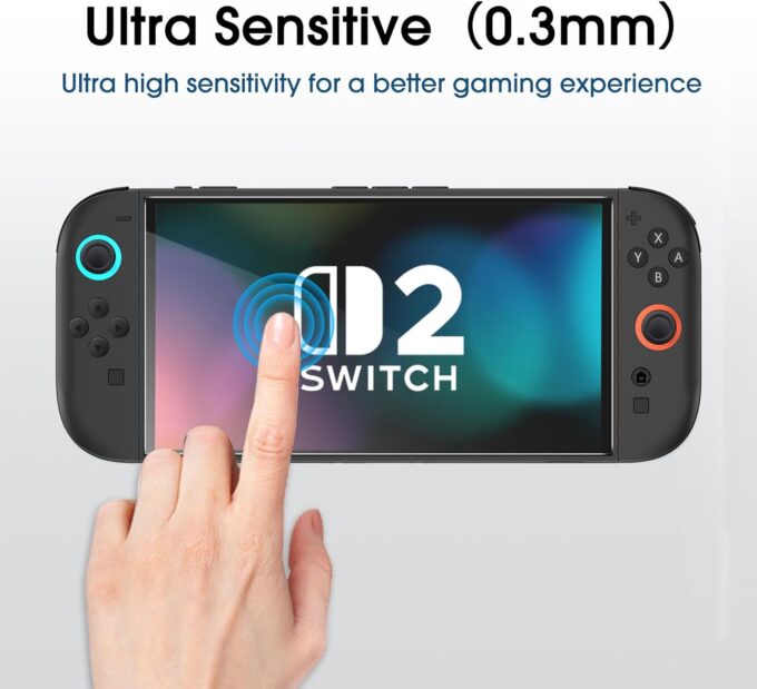amFilm OneTouch Schutzfolie für Nintendo Switch 2 Modell 2025 - Mit Auto Alignment Kit, Blasenfrei [2 Stück] – Bild 5