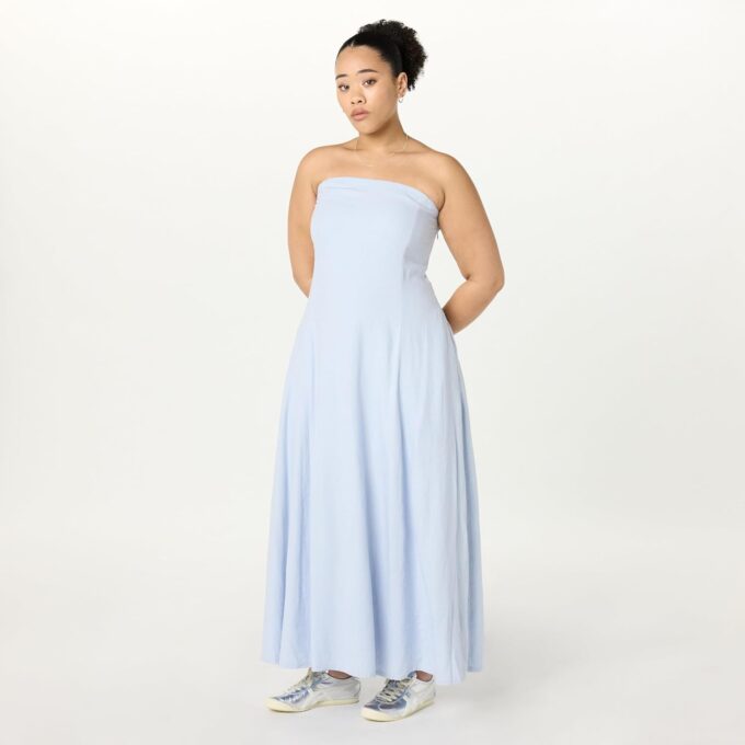 The Drop Women's Carlota Strapless Linen Maxi Dress – Bild 5
