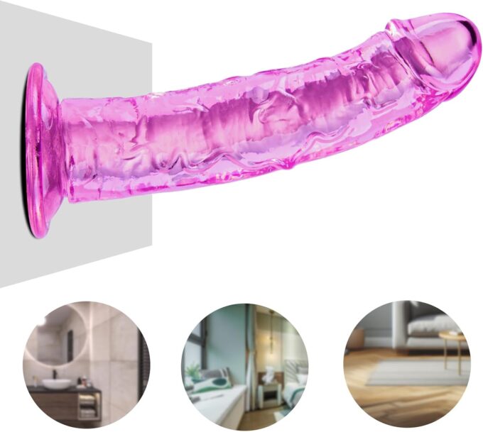 25 cm realistischer großer-Dildo, großer rosa Penis, mit starkem breitem Saugnapf, XL Erwachsenen-Großspielzeug, lang und dick für vaginale G-Punkt, ideal für Paare und Singles – Bild 3